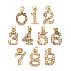 304 Stainless Steel Rhinestone Pendants STAS-N133-03-G-1