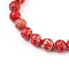Natural Dyed Imperial Jasper Beads Stretch Bracelets BJEW-JB05568-4