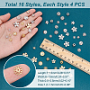   64Pcs 16 Style Brass Bead Caps KK-PH0005-38-2