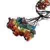 Wire Wrapped Chakra Chips Natural Gemstone Big Pendant Decorations HJEW-H057-02D-01-3