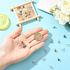 60Pcs 10 Style Glass Teardrop Pendants PALLOY-YW00137-4