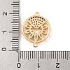 Brass Pave Clear Cubic Zirconia Connector Charms KK-S389-37G-3