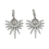 Brass Micro Pave Cubic Zirconia Peg Bails Charms KK-D106-14P-1
