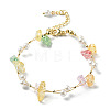 Natural & Synthetic Mixed Gemstone Bracelets BJEW-C052-05G-2