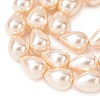 Electroplate Opaque Glass Imitation Pearl Beads Strands EGLA-H113-09B-02-3