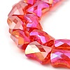 AB Color Plated Transparent Glass Beads Strands EGLA-P051-06A-A01-4