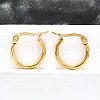 Ion Plating(IP) 304 Stainless Steel Hoop Earrings EJEW-D195-G-5
