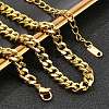 304 Stainless Steel Cuban Link Chain Necklaces for Women Men NJEW-G161-02G-1