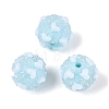 Opaque Acrylic & Transparent Resin Rhinestone Beads SACR-Q005-02A-06-1