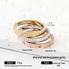 304 Stainless Steel Rhinestone Finger Rings for Women ON2789-2-1
