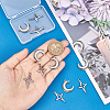 12Pcs 2 Style 304 Stainless Steel Pendants STAS-UN0042-13-4