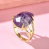 Brass Cuff Open Rings RJEW-D347-04G-15-3