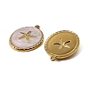 304 Stainless Steel Enamel Pendants STAS-I371-02G-01-2