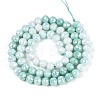 Anti-Tarnish Electroplate Glass Beads Strands GLAA-N056-6mm-02-3