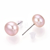 Natural Pearl Stud Earrings PEAR-N020-13A-01-2