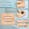 16Pcs 2 Style Bamboo Soap Dishes with Anti Slip Pad AJEW-GA0005-76-2