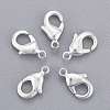 Silver Color Plated Brass Lobster Claw Clasps X-KK-901-S-NF-1