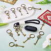 12Pcs 6 Styles Alloy Key Pendant Keychains KEYC-TA00041-5