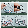 Oval Rectangle Transparent PVC Plastic Storage Zipper Bags ABAG-WH0040-39A-4