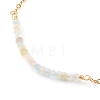 March Birthstone Natural Morganite Beaded Bracelets BJEW-JB06092-03-2