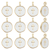 AHADERMAKER 12Pcs Brass Enamel Pendants KK-GA0001-41-1