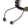 10mm Round Natural Indian Agate Braided Bead Bracelets BJEW-C067-01C-27-4