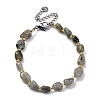 Natural Labradorite Beaded Bracelets for Women G-P563-07P-05-4