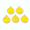 Golden Plated Alloy Enamel Charms LS-X-ENAM-S118-09U-1