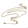Brass Micro Pave Clear Cubic Zirconia Geometric Pendant Y Tassel Necklaces NJEW-P350-01D-G-4