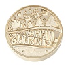 Merry Christmas Series Wax Seal Brass Stamp Head LS-AJEW-M037-01G-04-2