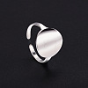SHEGRACE Simple Design Rhodium Plated 925 Sterling Silver Cuff Rings JR329A-2