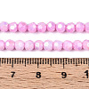 Anti-Tarnish Electroplate Glass Beads Strands EGLA-T021-4mm-15-01-4