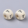 Printed Natural Wood Beads WOOD-T026-001T-2