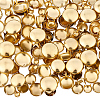 150Pcs 5 Styles Flat Round Brass Four Claw Nail KK-CL0001-03G-7