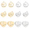 Unicraftale 12Pcs 6 Style 304 Stainless Steel Pendants STAS-UN0039-83-1