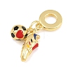 Sports Brass Enamel European Dangle Charm KK-CBA9AB3-11G-2