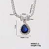 Fashion Brass Rhinestone Pendant Necklace for Women HY3513-3-1