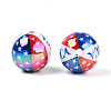 Independence Day Theme Printed Opaque Acrylic Beads MACR-T048-10C-2