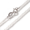 Anti-Tarnish Rhodium Plated 925 Sterling Silver Mariner Link Chain Necklaces STER-L059-11P-3