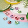 10Pcs 5 Colors Transparent Resin European Rondelle Beads RPDL-YW0001-07A-5