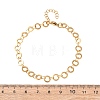 304 Stainless Steel Ring Link Chain Bracelets BJEW-P373-02A-G-5