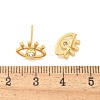 Brass Micro Clear Cubic Zirconia Eye Stud Earrings EJEW-S252-02G-5