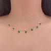 Brass with Cubic Zirconia Pendant Necklaces FS-WGB563A-01-1