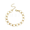 304 Stainless Steel Rings Link Chain Bracelet BJEW-TA00334-03-1