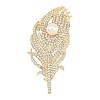 Feather Shape Imitation Pearl Pins JEWB-B036-02G-1