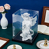 Acrylic Minifigure Display Cases with Black Base ODIS-WH0030-314B-4