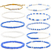 10Pcs Glass Seed Bead & Glass Stretch Bracelets ZB7764-6-1