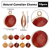 Beebeecraft 10Pcs Natural Red Agate Dyed Pendants G-BBC0001-37B-2