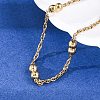 304 Stainless Steel Rope Chain Bracelets for Women BJEW-C094-06G-3