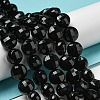 Natural Black Onyx(Dyed & Heated) Beads Strands G-K351-A02-03-2